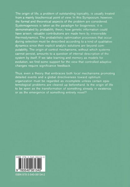 Produktbild: Biogenesis Evolution Homeostasis