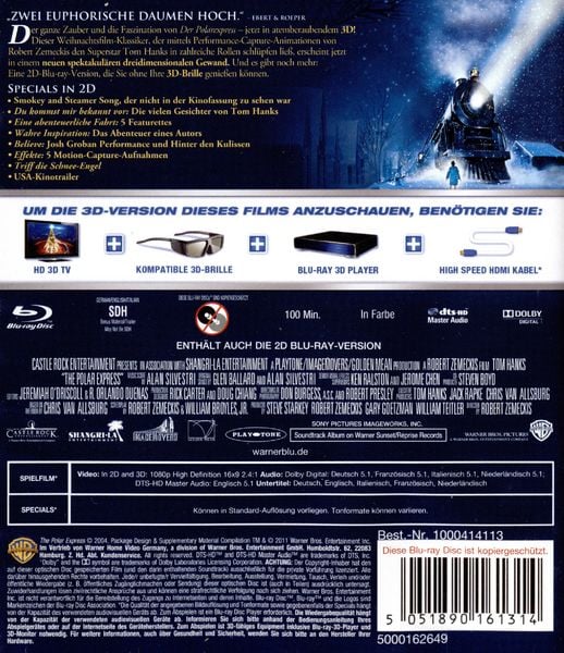 Produktbild: Der Polarexpress (inkl. 2D-Version)