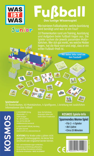 Produktbild: WAS IST WAS Junior Quizspiel - Fu&szlig;ball