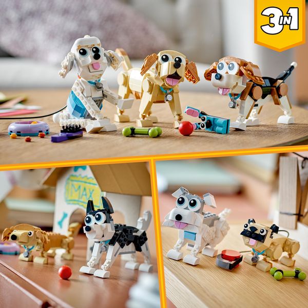 LEGO Creator 3in1 31137 Niedliche Hunde Tier-Spielzeug-Set