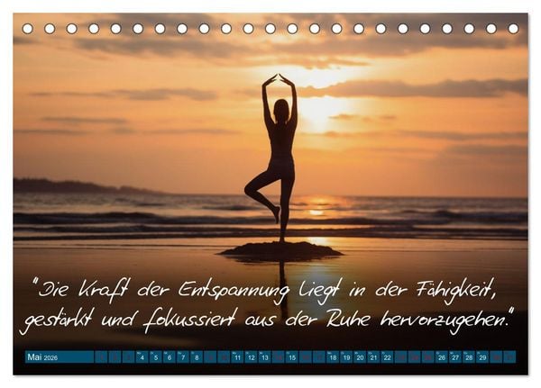 Produktbild: Motivation in Bewegung - Ein Jahr voller sportlicher Energie (Tischkalender 2026 DIN A5 quer), CALVENDO Monatskalender