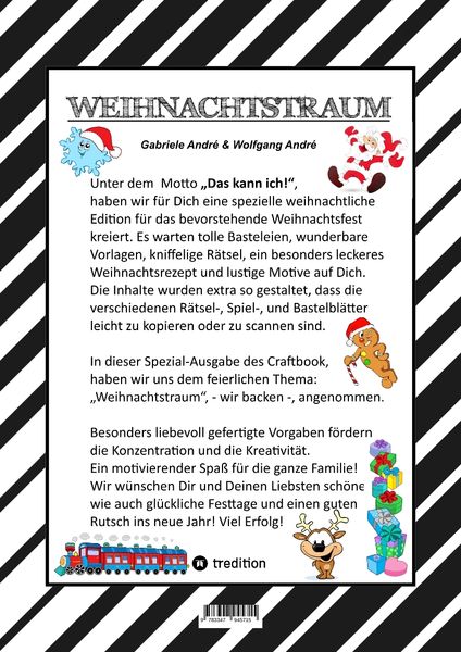 Produktbild: Craftbook - 100 Lustige Weihnachtsmotive - R&auml;tsel - Weihnachtsrezept - Familienspiel - Sch&ouml;ne Bescherung - Spass