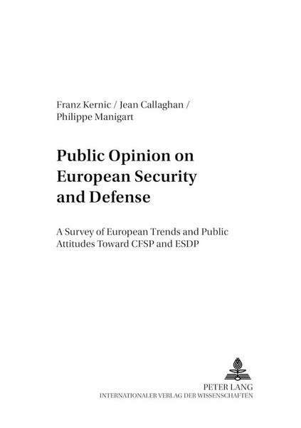 Produktbild: Public Opinion on European Security and Defense