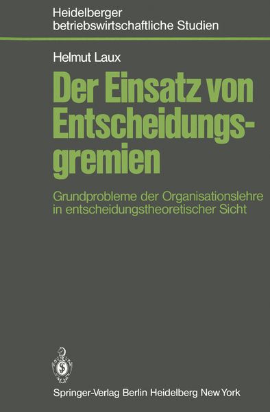 Produktbild: Der Einsatz von Entscheidungsgremien