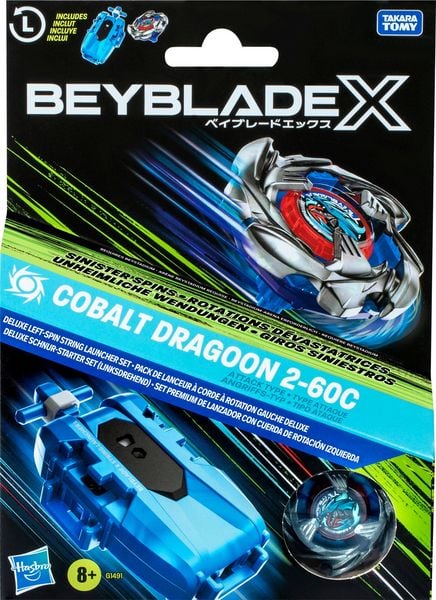 Produktbild: Beyblade X Cobalt Dragoon 2-60C Schnur-Starter Set