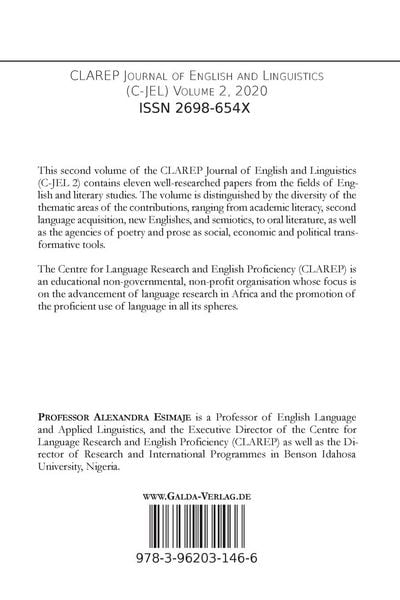 Produktbild: Clarep Journal Of English and Linguistics (c-Jel)