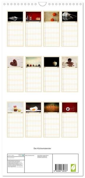 Produktbild: Familienplaner 2027 - Der K&uuml;chenkalender mit 5 Spalten (Wandkalender, 21 x 45 cm) CALVENDO