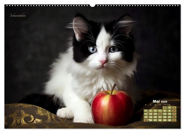 Produktbild: M&auml;rchenhafte Helden - Eine Reise in die magische Welt unserer Katzen (Wandkalender 2026 DIN A2 quer), CALVENDO Monatskalender