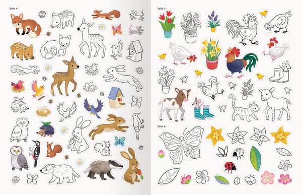 Produktbild: Mein Ausmalstickerbuch - Fr&uuml;hling