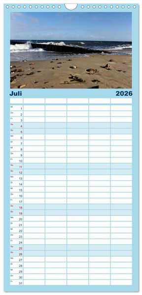 Produktbild: Familienplaner 2026 - K&uuml;hlungsborn mit 5 Spalten (Wandkalender, 21 x 45 cm) CALVENDO