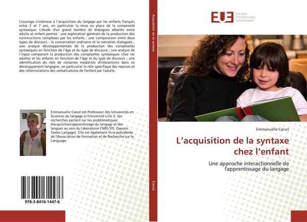 Produktbild: L'acquisition de la syntaxe chez l'enfant