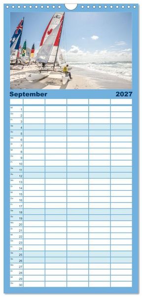 Produktbild: Familienplaner 2027 - Sylt s&uuml;chtig mit 5 Spalten (Wandkalender, 21 x 45 cm) CALVENDO