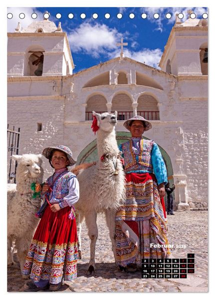 Produktbild: Peru - Kultur - Menschen - Natur (Tischkalender 2026 DIN A5 hoch), CALVENDO Monatskalender