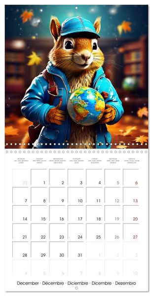 Produktbild: Squirrels Monthly Calendar (Wall Calendar 2026 12 &times; 12 Inch) CALVENDO 12 Month Wall Calendar