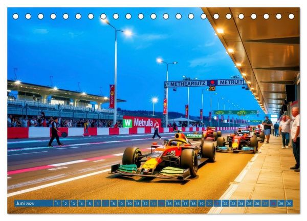 Produktbild: Formel 1 Boxenstopp (Tischkalender 2026 DIN A5 quer), CALVENDO Monatskalender