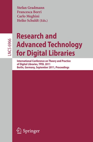 Produktbild: Research and Advanced Technology for Digital Libraries