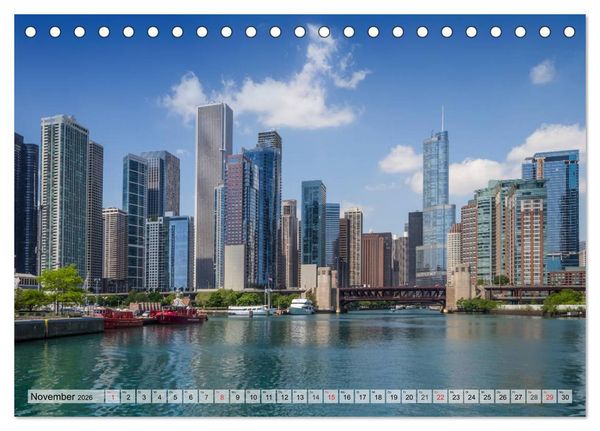 Produktbild: CHICAGO Stadtzentrum (Tischkalender 2026 DIN A5 quer), CALVENDO Monatskalender