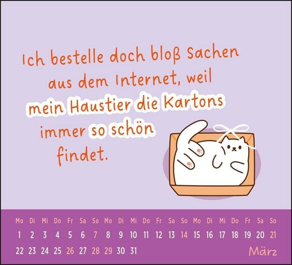Produktbild: Mini-Kalender 2027: Der kleine Katzenliebe Kalender