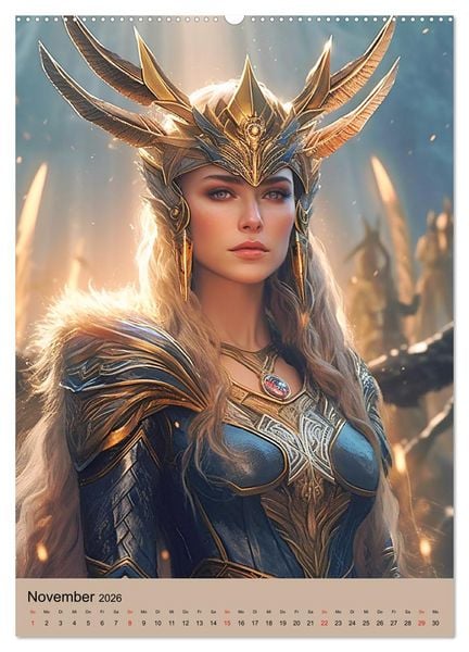 Produktbild: Wikinger-Fantasy. Wilde Krieger aus dem Norden (hochwertiger Premium Wandkalender 2026 DIN A2 hoch), Kunstdruck in Hochglanz