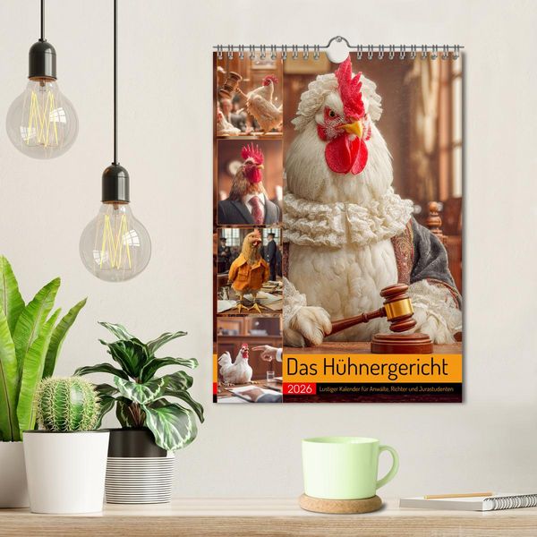 Produktbild: Das H&uuml;hnergericht - Lustiger Kalender f&uuml;r Anw&auml;lte, Richter und Jurastudenten (Wandkalender 2026 DIN A4 hoch), CALVENDO Monatskalender