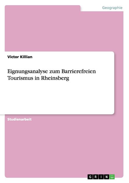 Produktbild: Eignungsanalyse zum Barrierefreien Tourismus in Rheinsberg