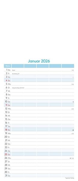 Produktbild: Kreativ-Kalender Familienplaner 2026 - 5 Spalten - 19,5x45 cmFoto, Malen, Basteln - datiert - Kreativkalender - Foto-Kalender - Familienkalender - Wan