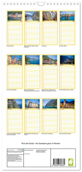 Produktbild: Familienplaner 2026 - Riva del Garda - Am Gardasee ganz im Norden mit 5 Spalten (Wandkalender, 21 x 45 cm) CALVENDO
