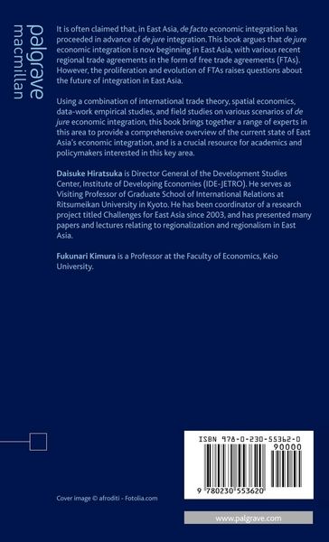 Produktbild: East Asia's Economic Integration