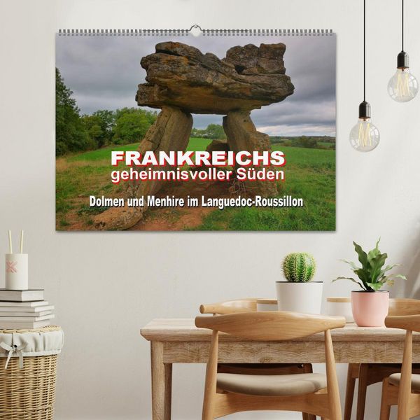 Produktbild: Frankreichs geheimnisvoller S&uuml;den - Dolmen und Menhire im Languedoc-Roussillon (Wandkalender 2026 DIN A2 quer), CALVENDO Monatskalender