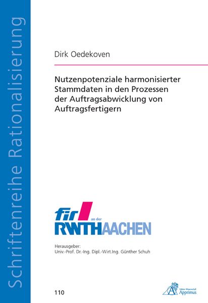 Produktbild: Nutzenpotenziale harmonisierter Stammdaten in den Prozessen der Auftragsabwicklung von Auftragsfertigern