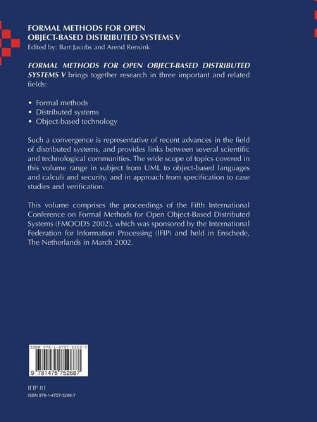 Produktbild: Formal Methods for Open Object-Based Distributed Systems V