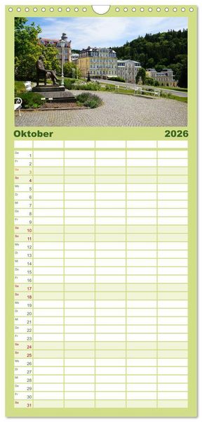 Produktbild: Familienplaner 2026 - Kurort Marienbad mit 5 Spalten (Wandkalender, 21 x 45 cm) CALVENDO