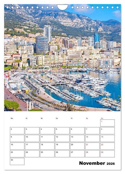 Produktbild: Monaco - F&uuml;rstentum an der C&ocirc;te d'Azur (Wandkalender 2026 DIN A4 hoch), CALVENDO Monatskalender