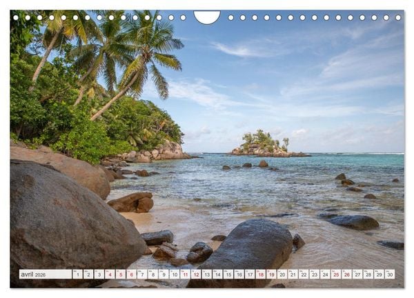 Produktbild: Seychelles - Des &icirc;les de r&ecirc;ve dans l'oc&eacute;an Indien (Calendrier mural 2026 DIN A4 vertical), CALVENDO calendrier mensuel