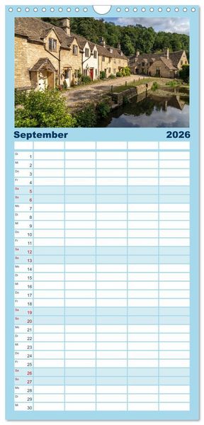 Produktbild: Familienplaner 2026 - Gro&szlig;britannien - England mit 5 Spalten (Wandkalender, 21 x 45 cm) CALVENDO
