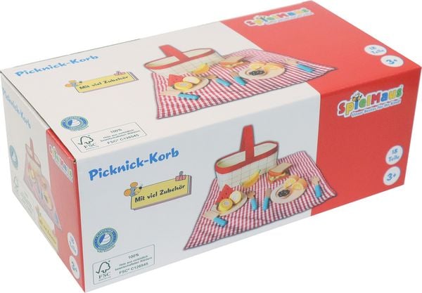 Produktbild: SpielMaus K&uuml;che Picknick Korb, 18 Teile