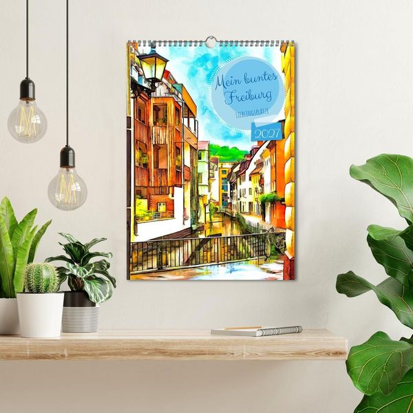 Produktbild: Mein buntes Freiburg (Wandkalender 2027 DIN A3 hoch), CALVENDO Monatskalender