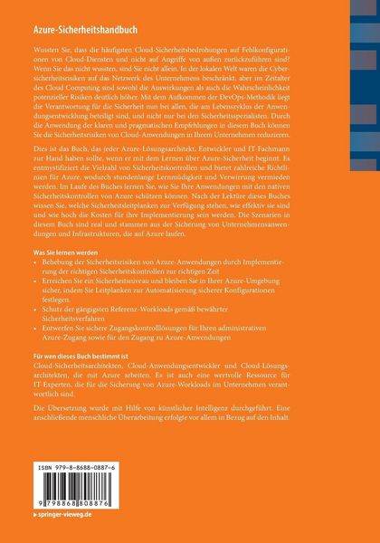 Produktbild: Azure-Sicherheitshandbuch