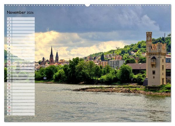Produktbild: Von Lahnstein bis R&uuml;desheim - Am wundersch&ouml;nen Mittelrhein (Wandkalender 2026 DIN A2 quer), CALVENDO Monatskalender