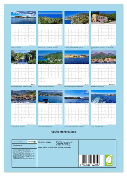 Produktbild: Faszinierendes Elba (Wandkalender 2026 DIN A4 hoch), CALVENDO Monatskalender
