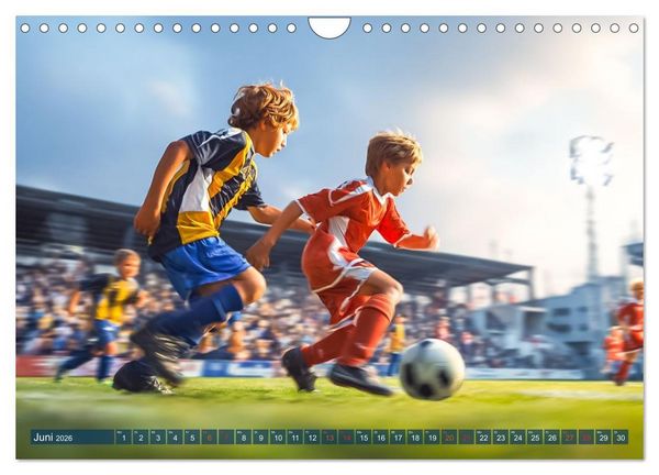 Produktbild: Fussball - Kids in Action (Wandkalender 2026 DIN A4 quer), CALVENDO Monatskalender