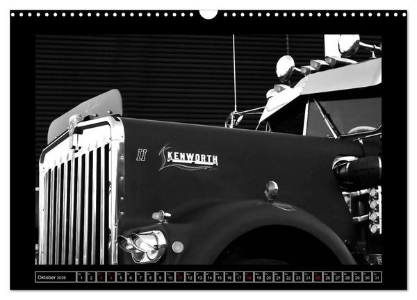 Produktbild: Kenworth W900A EXTHD - in schwarzwei&szlig; (Wandkalender 2026 DIN A3 quer), CALVENDO Monatskalender