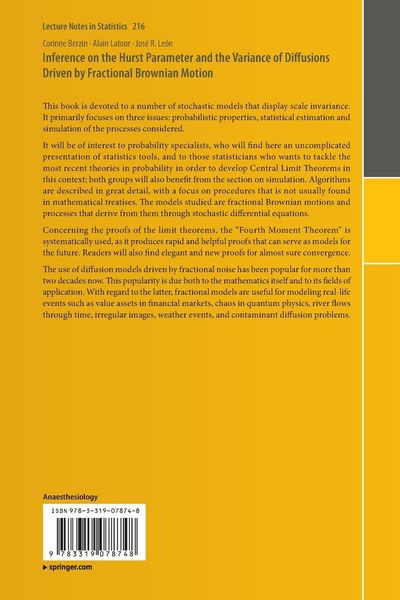 Produktbild: Inference on the Hurst Parameter and the Variance of Diffusions Driven by Fractional Brownian Motion