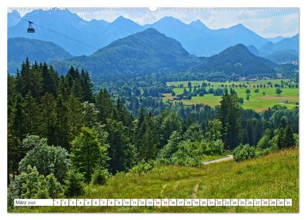 Produktbild: Wanderlust im Schwangau - Impressionen einer grandiosen bayerischen Landschaft (hochwertiger Premium Wandkalender 2026 DIN A2 quer), Kunstdruck in Hochglanz
