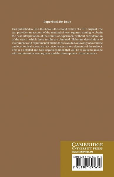 Produktbild: The Combination of Observations