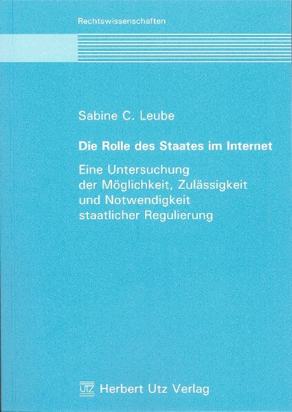 Produktbild: Die Rolle des Staates im Internet