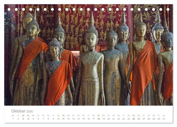 Produktbild: Geheimnisvolles Indochina Kambodscha, Laos, Vietnam (Tischkalender 2026 DIN A5 quer), CALVENDO Monatskalender
