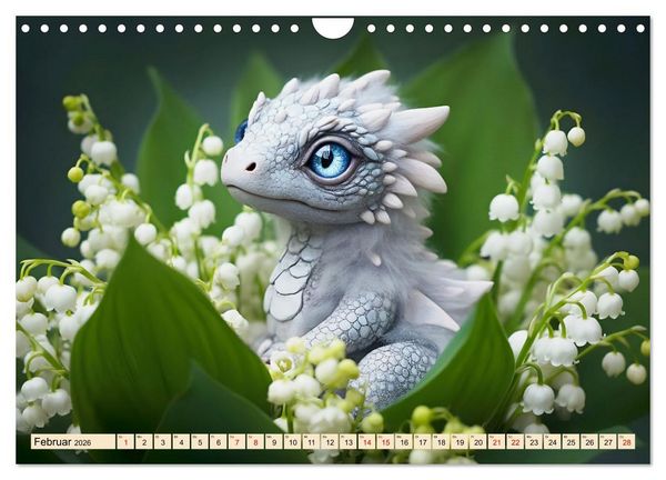Produktbild: S&uuml;&szlig;e Babydrachen (Wandkalender 2026 DIN A4 quer), CALVENDO Monatskalender