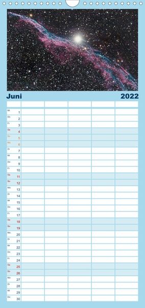 Produktbild: Familienplaner Atemberaubender Weltraum (Wandkalender 2022 , 21 cm x 45 cm, hoch)