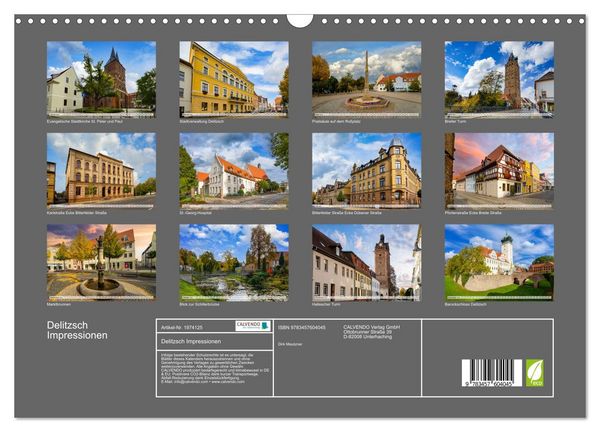 Produktbild: Delitzsch Impressionen (Wandkalender 2026 DIN A3 quer), CALVENDO Monatskalender